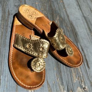 Gold Jack Rogers sandals